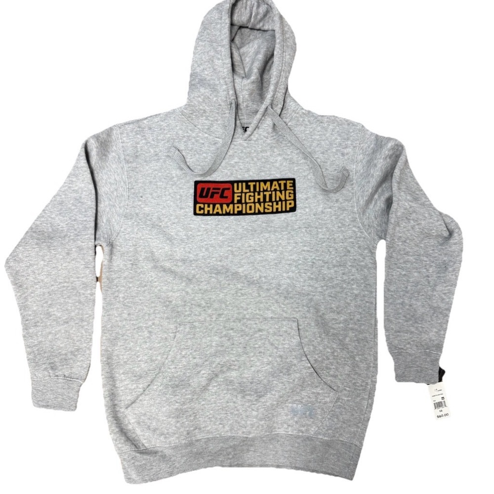 NWT UFC Hoodie Men’s Hooded Fleece Sweatshirt Gray Ultimate Fighting Club